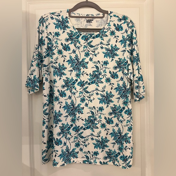 Lands' End Tops - Women's SunShade UPF 50 Elbow Sleeve Rash Guard Swim (or not) Tee